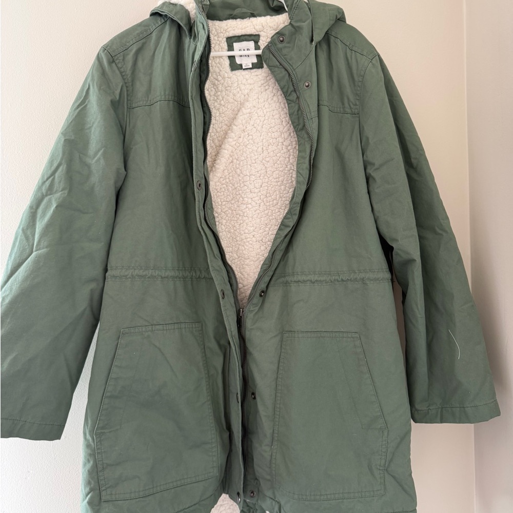 GAP Utility Jacket in Green with Cream Interior